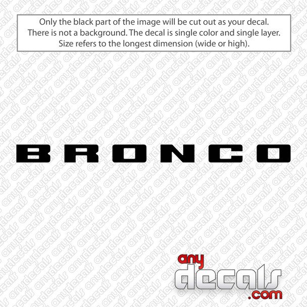 Ford Bronco Text Logo Decal Sticker