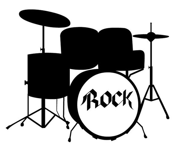 Rock Drumset Car Decal