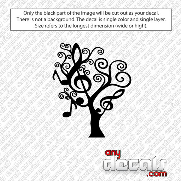 Music Note Tree Car Decal