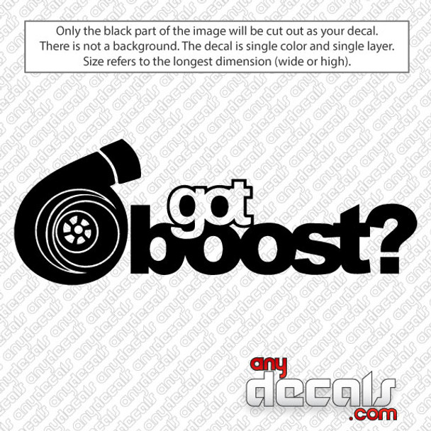 Got Boost Car Decal