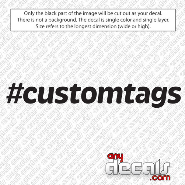 custom hashtag car decals and stickers