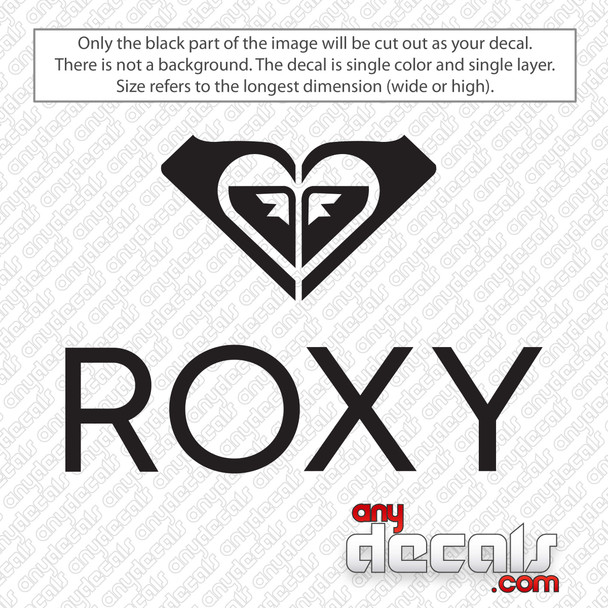 Roxy Logo With Text Decal Sticker