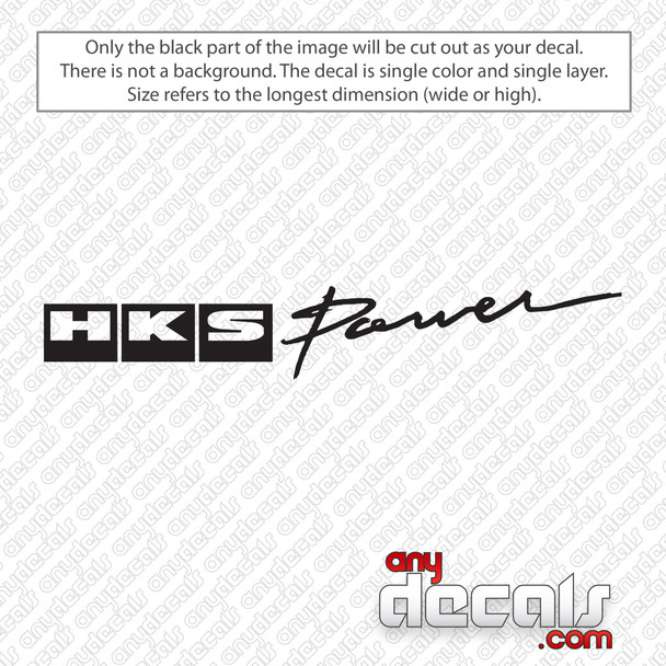 HKS Power Logo Decal Sticker