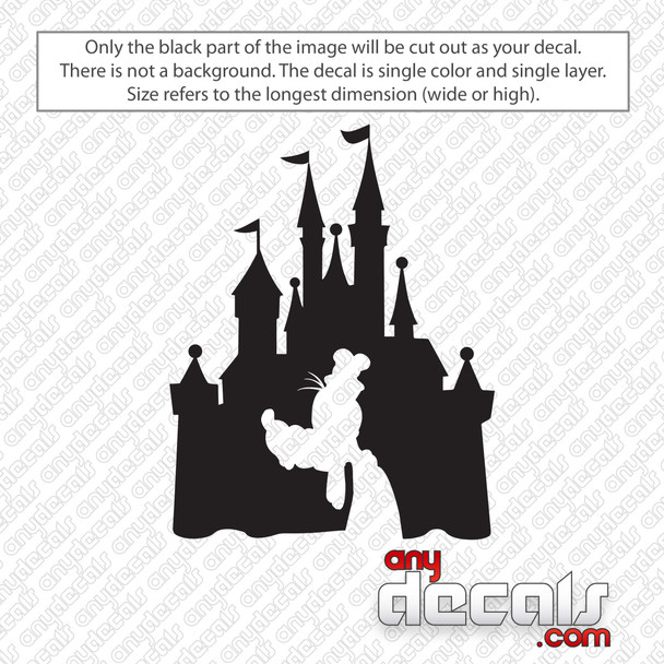 Disney Castle with Goofy Decal Sticker