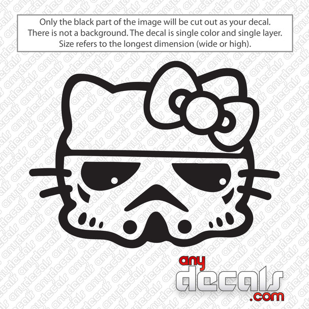 Hello Kitty Storm Trooper Decal Sticker