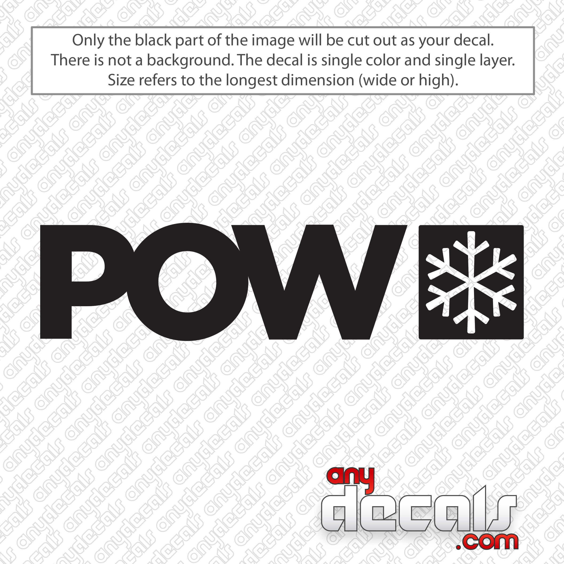 Protect Our Winters POW Decal Sticker - AnyDecals.com