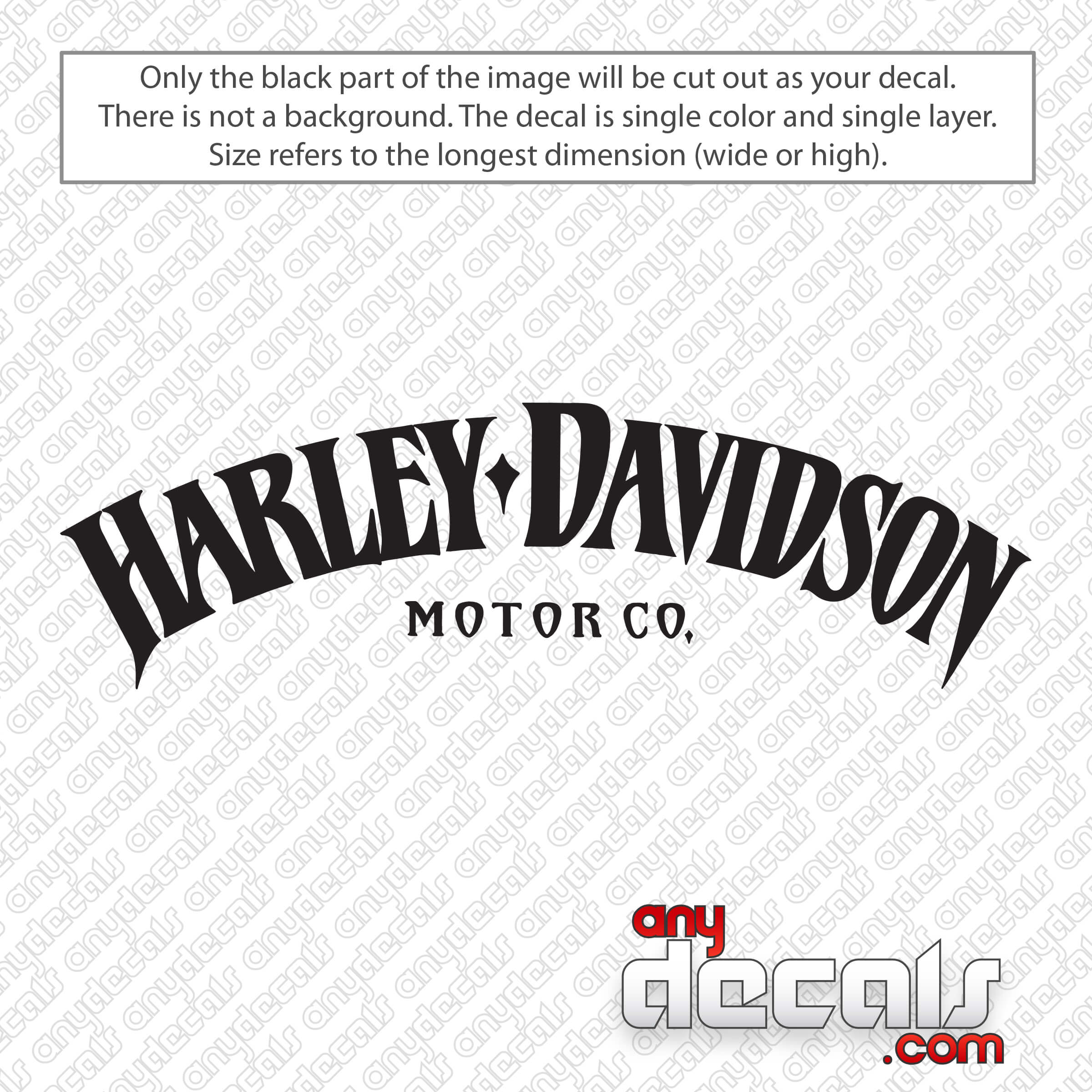 Harley Davidson Bar & Shield Sticker Vinyl Decal Logo Pick Your Color and  Size