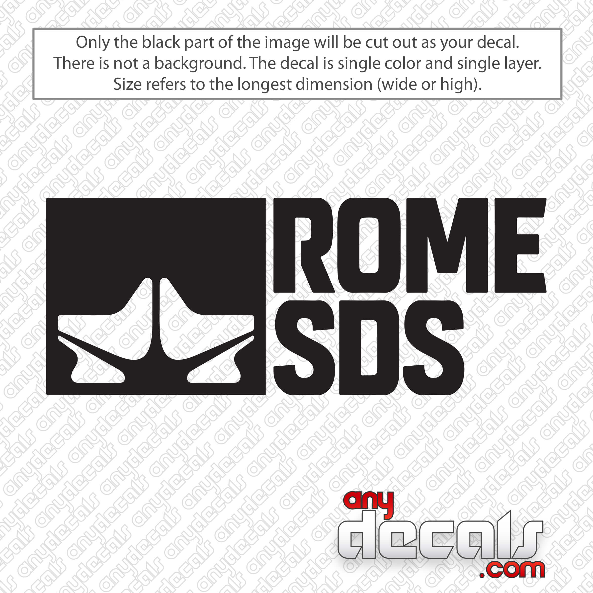 Rome SDS Logo Decal Sticker - AnyDecals.com