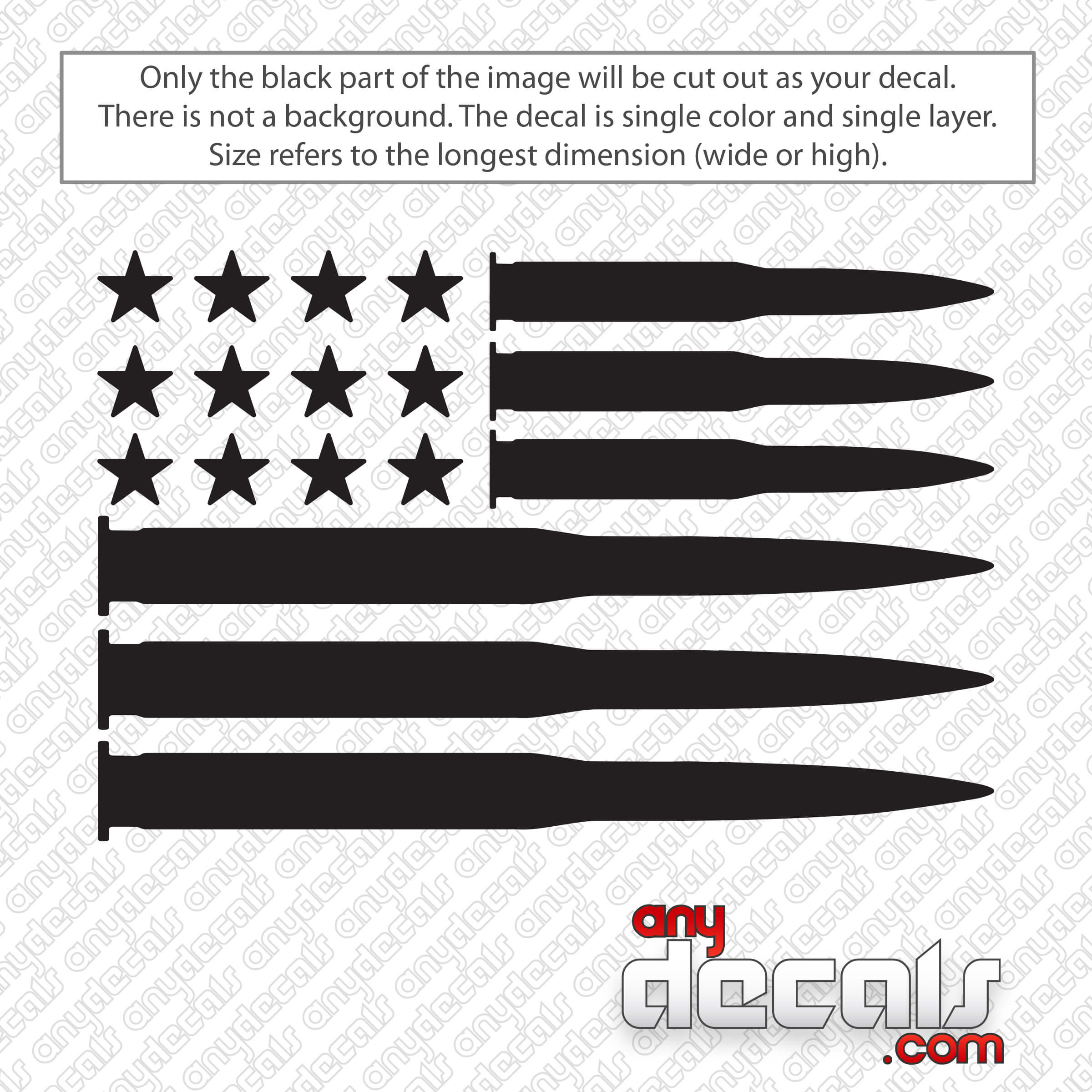 American Flag Stars STENCIL / American Flag Stars DECAL / American