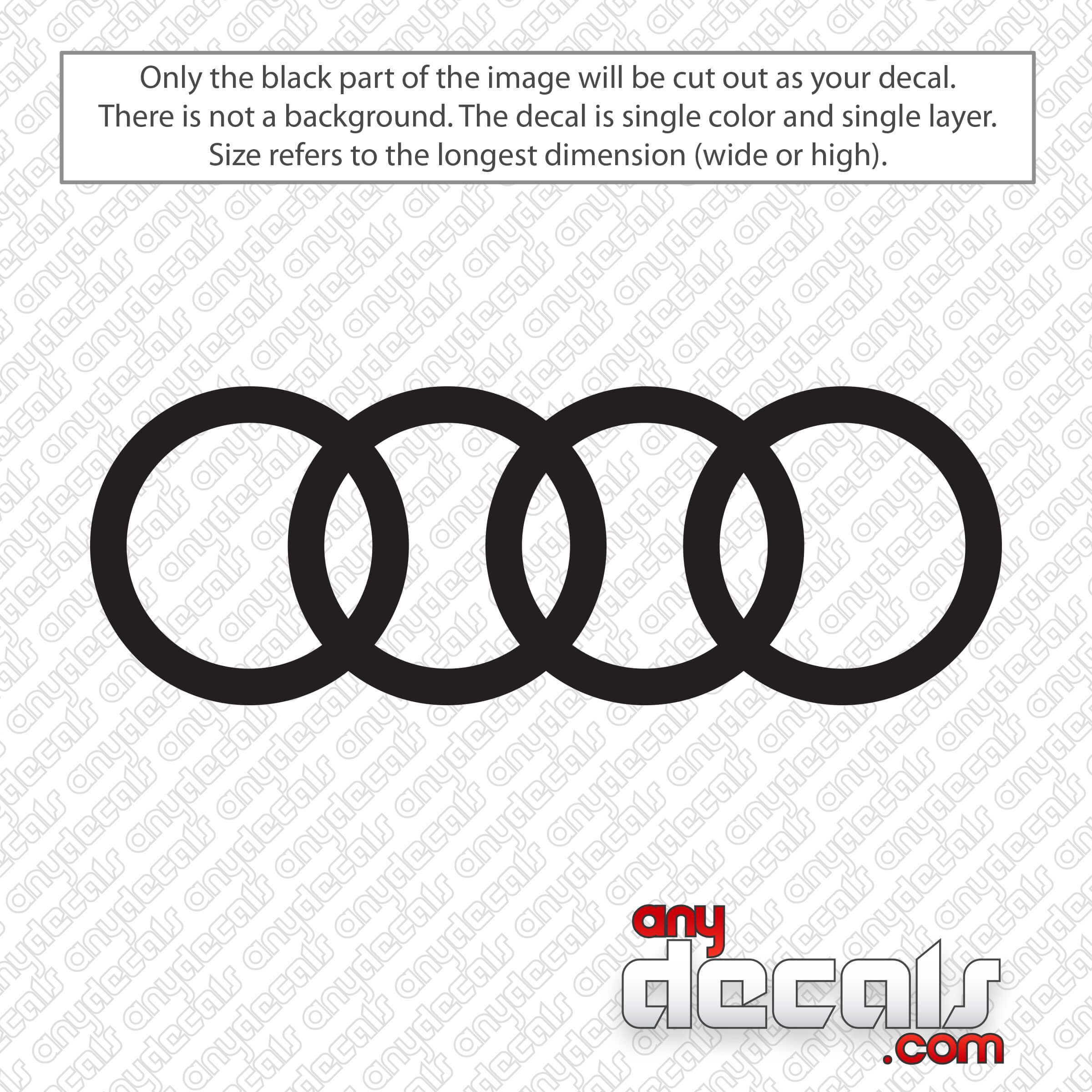 Audi Emblem Decal Sticker 