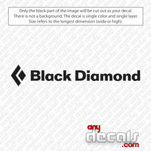 Black Diamond White Logo Sticker/Decal Outdoor Hiking Backpack Approx 8.5" 