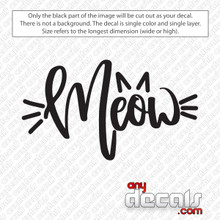 Meow Cat Decal Sticker 