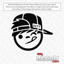 Neff Skateboard Hat Decal Sticker - AnyDecals.com