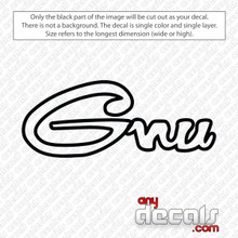 Gnu Snowboarding Logo Decal Sticker - AnyDecals.com
