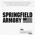 Springfield Armory With Flag Decal Sticker