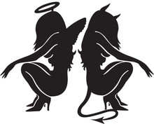 Car Decals Car Stickers Sexy Angel Devil Car Decal Anydecals Com