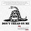 Don't Tread On Me with Snake Car Decal