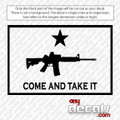 Come and Take It AR15 Outlined Car Decal