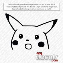 Surprised Pikachu Meme Decal Sticker