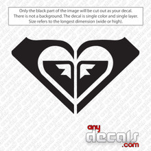Verplaatsing ziel fabriek Roxy Heart Logo Decal Sticker - AnyDecals.com