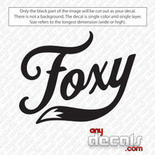 FOX RACING LOGO WITH TAIL /WHITE/ Vinyl Window Decal #FX-1 ( 3.4 x 1.6 )