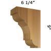 Wood Corbel 21T2 (C21T261-4x9)