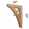 Wood Bracket 13T3 Crafted By ProWoodMarket