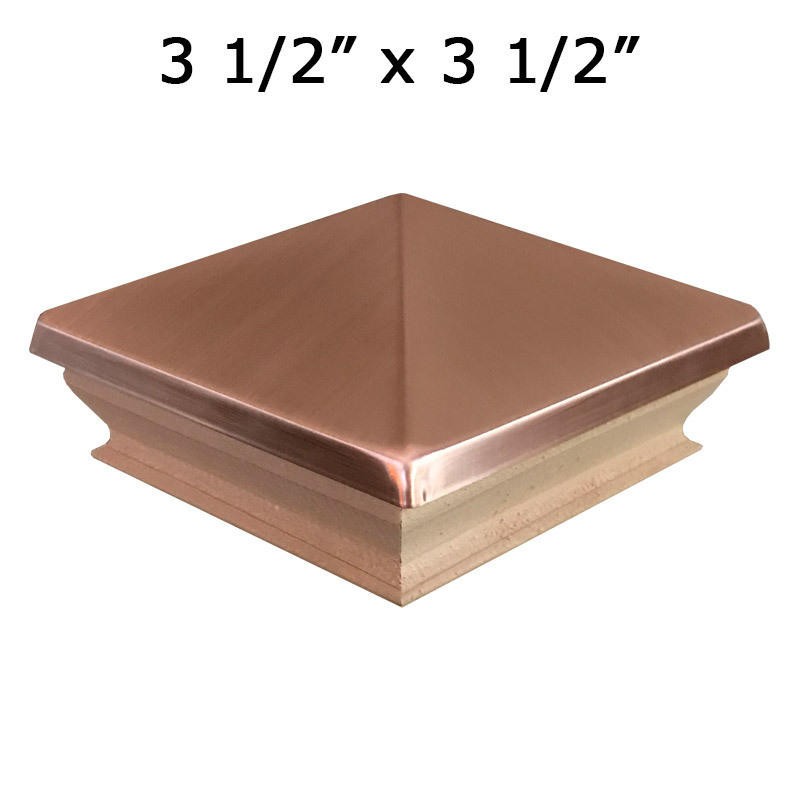 Cedar Copper Post Cap 4x4 - Timber Build