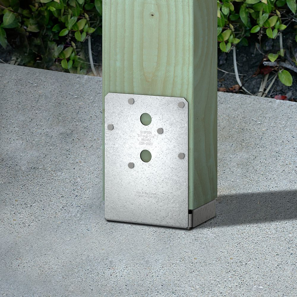 ABU46Z Post Base – Galvanized for 4x4 S4S / RS