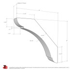Cedar Knee Brace 65T2 — dimensions | Timber Build