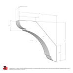 Cedar Knee Brace 65T3 — dimensions | Timber Build
