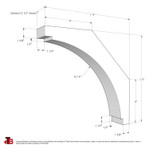 Cedar Knee Brace 67T4 — dimensions | Timber Build