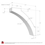 Cedar Knee Brace 71T1 — dimensions | Timber Build