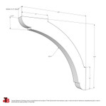 Cedar Knee Brace 65T6 — dimensions | Timber Build