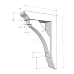 Cedar Bracket 02T7 — side profile view | Timber Build