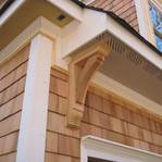Cedar Bracket 02T7 — installed cedar wood close-up | Timber Build