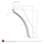 Cedar Knee Brace 65T9 — dimensions | Timber Build