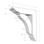 Cedar Bracket 14T12 — side profile view | Timber Build