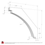 Cedar Knee Brace 67T9 — dimensions | Timber Build