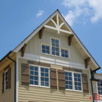 Cedar Bracket 01T1 — installed on gable end | Timber Build
