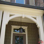 Cedar Porch Bracket 114T1 — installed porch detail | Timber Build