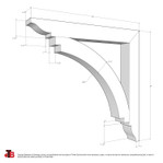 Cedar Bracket 14T15 — dimensional sketch with measurements | Timber Build