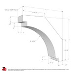 Cedar Knee Brace 67T7 — dimensions | Timber Build