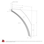 Cedar Knee Brace 61T7 — dimensions | Timber Build