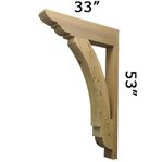 Cedar Bracket 11T6 — Western Red Cedar side view | Timber Build