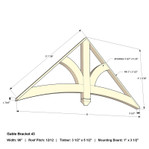 Cedar Gable Bracket 43T96 — angle view | Timber Build