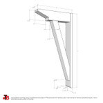 Cedar Bracket 113T45 — dimensional sketch with measurements | Timber Build
