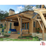 Cedar Bracket 113T45 — installed exterior close-up | Timber Build