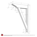 Cedar Bracket 113T46 — dimensional sketch with measurements | Timber Build