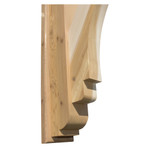 Cedar Bracket 112T4SBP — underside carving detail | Timber Build